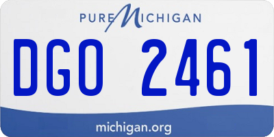 MI license plate DGO2461