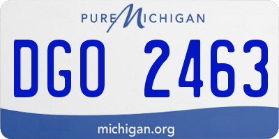 MI license plate DGO2463