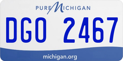 MI license plate DGO2467