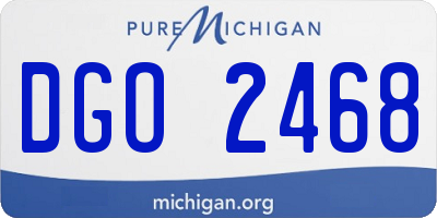 MI license plate DGO2468