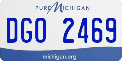 MI license plate DGO2469