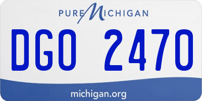 MI license plate DGO2470