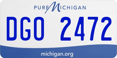 MI license plate DGO2472