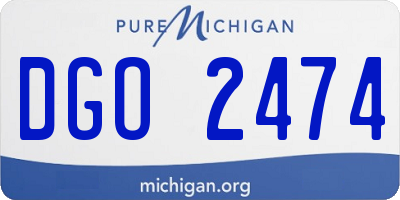 MI license plate DGO2474