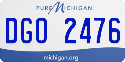 MI license plate DGO2476