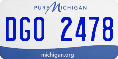 MI license plate DGO2478