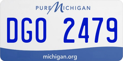 MI license plate DGO2479