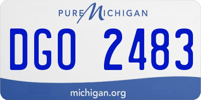 MI license plate DGO2483