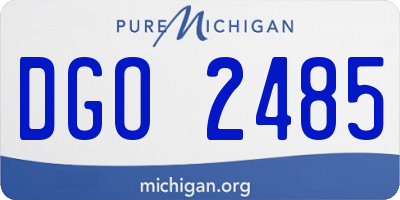 MI license plate DGO2485