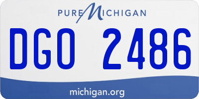 MI license plate DGO2486