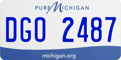 MI license plate DGO2487