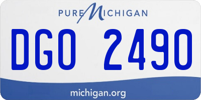 MI license plate DGO2490
