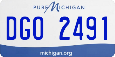 MI license plate DGO2491