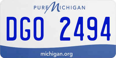 MI license plate DGO2494