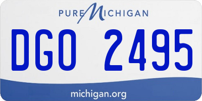 MI license plate DGO2495