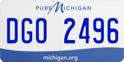 MI license plate DGO2496