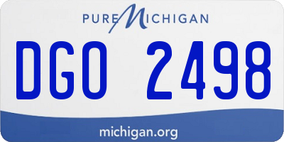 MI license plate DGO2498