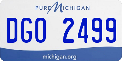 MI license plate DGO2499
