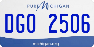 MI license plate DGO2506