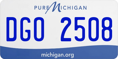 MI license plate DGO2508