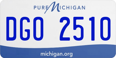 MI license plate DGO2510