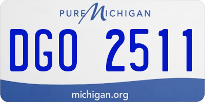 MI license plate DGO2511