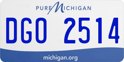 MI license plate DGO2514