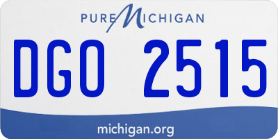 MI license plate DGO2515