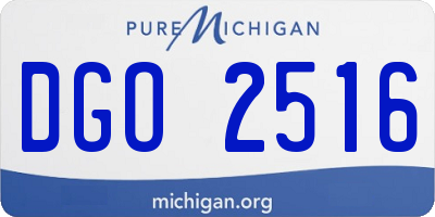 MI license plate DGO2516