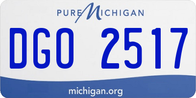 MI license plate DGO2517