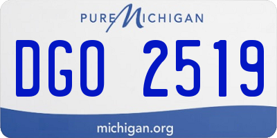 MI license plate DGO2519