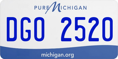 MI license plate DGO2520