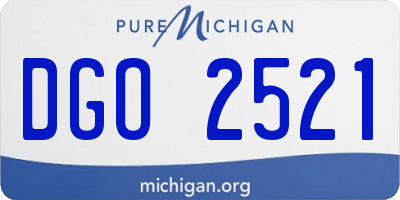 MI license plate DGO2521