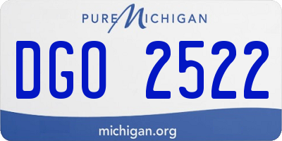 MI license plate DGO2522