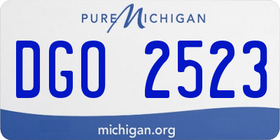 MI license plate DGO2523