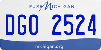 MI license plate DGO2524