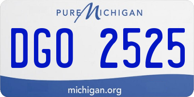MI license plate DGO2525