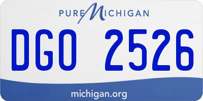 MI license plate DGO2526