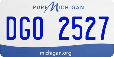 MI license plate DGO2527