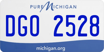 MI license plate DGO2528