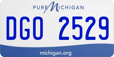 MI license plate DGO2529