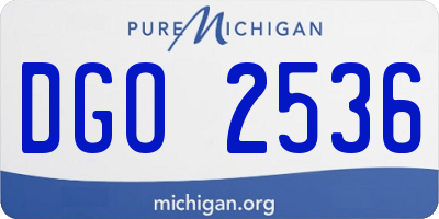 MI license plate DGO2536