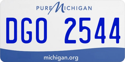 MI license plate DGO2544