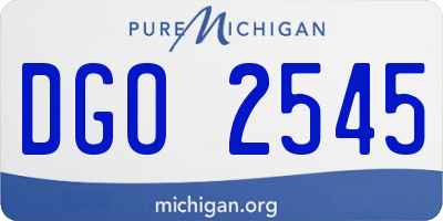 MI license plate DGO2545