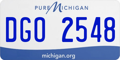 MI license plate DGO2548