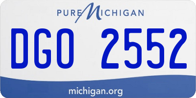 MI license plate DGO2552