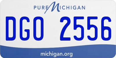 MI license plate DGO2556