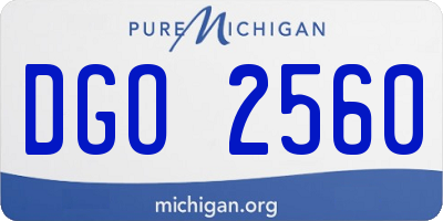 MI license plate DGO2560