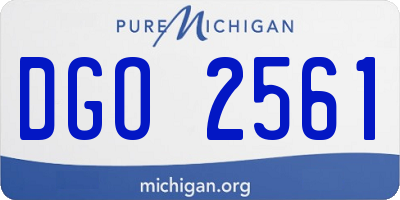 MI license plate DGO2561