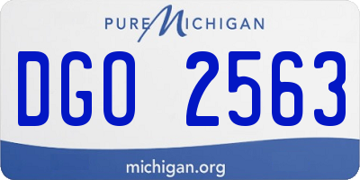 MI license plate DGO2563